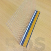 Профиль примыкания к окну с сеткой 6 мм, 2,5м Е / RAL 7000 (светло-серый)