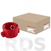 Коробка установочная СП D68х42мм, саморезы, стыковочные узлы, красная, IP20, TDM SQ1402-1116