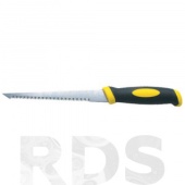 Ножовка по гипсокартону, 150 мм, шаг зуба 3,5мм, двухкомпонентная ручка, "888" /6554150