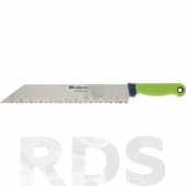 Нож, 475 мм, для резки теплоизоляц, панелей, лезвие - 340 мм, обрезин. рукоятка, "СИБРТЕХ" /79025